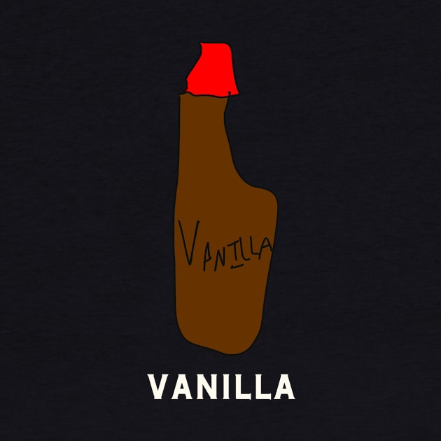 Vanilla Bottle, Mexican Vanilla, Happy Vanilla, Funny T-Shirt, Funny Tee, Badly Drawn, Bad Drawing by Badly Drawn Design